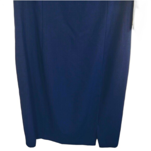 Sag Harbor Dress Women's 12 Sleeveless Back Zip Sheath Career Office Navy Lined - Picture 3 of 11